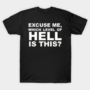 Excuse Me Which Level of Hell Is This ? T-Shirt